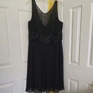 Black Sleeveless Chiffon Evening Dress